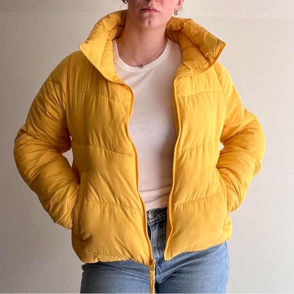 Abercrombie & Fitch Jackets & Blazers - Abercrombie & Fitch Yellow Puffer Jacket